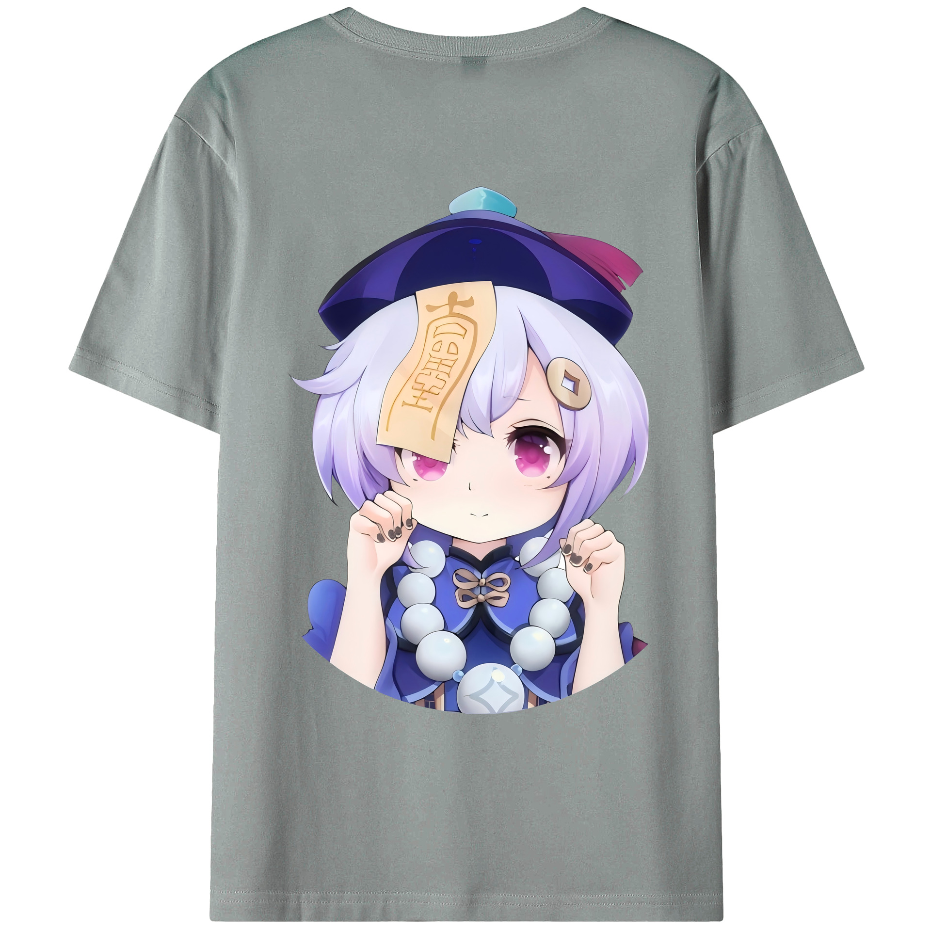 げんし神 七七 なな  genshin Nana 綿100％ メンズ半袖Tシャツ（バックプリント） 通気性